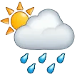 Samsung প্ল্যাটফর্মে জন্য sun behind rain cloud