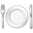 fork and knife with plate สำหรับแพลตฟอร์ม Samsung