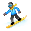 snowboarder: medium-dark skin tone สำหรับแพลตฟอร์ม Samsung