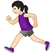 woman running: light skin tone untuk platform Samsung