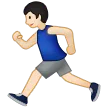 man running: light skin tone for Samsung platform