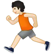 person running: light skin tone untuk platform Samsung
