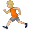 person running: medium-light skin tone สำหรับแพลตฟอร์ม Samsung