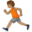 person running: medium skin tone สำหรับแพลตฟอร์ม Samsung