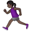 woman running: dark skin tone สำหรับแพลตฟอร์ม Samsung