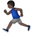 man running: dark skin tone for Samsung platform