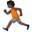 person running: dark skin tone untuk platform Samsung