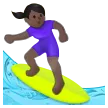 woman surfing: dark skin tone til Samsung platform