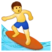 man surfing per la piattaforma Samsung