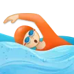 Samsung 플랫폼을 위한 person swimming: light skin tone