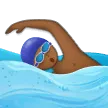 Samsung 플랫폼을 위한 man swimming: medium-dark skin tone