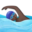 man swimming: dark skin tone pentru platforma Samsung