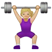 Samsung platformu için woman lifting weights: medium-light skin tone