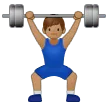man lifting weights: medium skin tone für Samsung Plattform