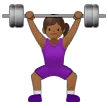 Samsung dla platformy woman lifting weights: medium-dark skin tone