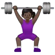 Samsung dla platformy woman lifting weights: dark skin tone