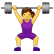 woman lifting weights for Samsung platform