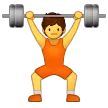 person lifting weights alustalla Samsung
