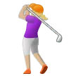 Samsung platformu için woman golfing: medium-light skin tone
