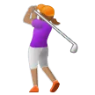 Samsung platformu için woman golfing: medium skin tone