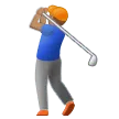Samsung platformu için man golfing: medium skin tone