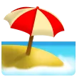 beach with umbrella para la plataforma Samsung