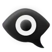 eye in speech bubble para la plataforma Samsung