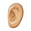 ear: medium-light skin tone für Samsung Plattform
