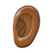 ear: medium-dark skin tone untuk platform Samsung