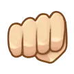 oncoming fist: light skin tone لمنصة Samsung