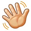 Samsung dla platformy waving hand: light skin tone