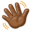 waving hand: medium-dark skin tone für Samsung Plattform