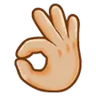 OK hand: medium-light skin tone per la piattaforma Samsung