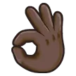 Samsung 플랫폼을 위한 OK hand: dark skin tone