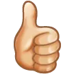 thumbs up: light skin tone per la piattaforma Samsung
