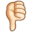 thumbs down: light skin tone pentru platforma Samsung