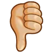 thumbs down: medium-light skin tone für Samsung Plattform