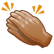 clapping hands: medium skin tone untuk platform Samsung