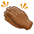 Samsung 플랫폼을 위한 clapping hands: medium-dark skin tone