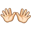 open hands: light skin tone per la piattaforma Samsung