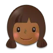 girl: medium-dark skin tone pentru platforma Samsung