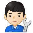 man mechanic: light skin tone per la piattaforma Samsung