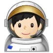 man astronaut: light skin tone pentru platforma Samsung