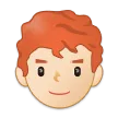 man: light skin tone, red hair til Samsung platform