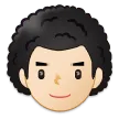 man: light skin tone, curly hair لمنصة Samsung