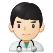 Samsung 플랫폼을 위한 man health worker: light skin tone