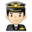 man pilot: light skin tone til Samsung platform