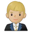 Samsung platformu için man office worker: medium-light skin tone