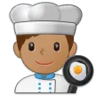 man cook: medium skin tone untuk platform Samsung