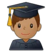 Samsung platformu için man student: medium skin tone